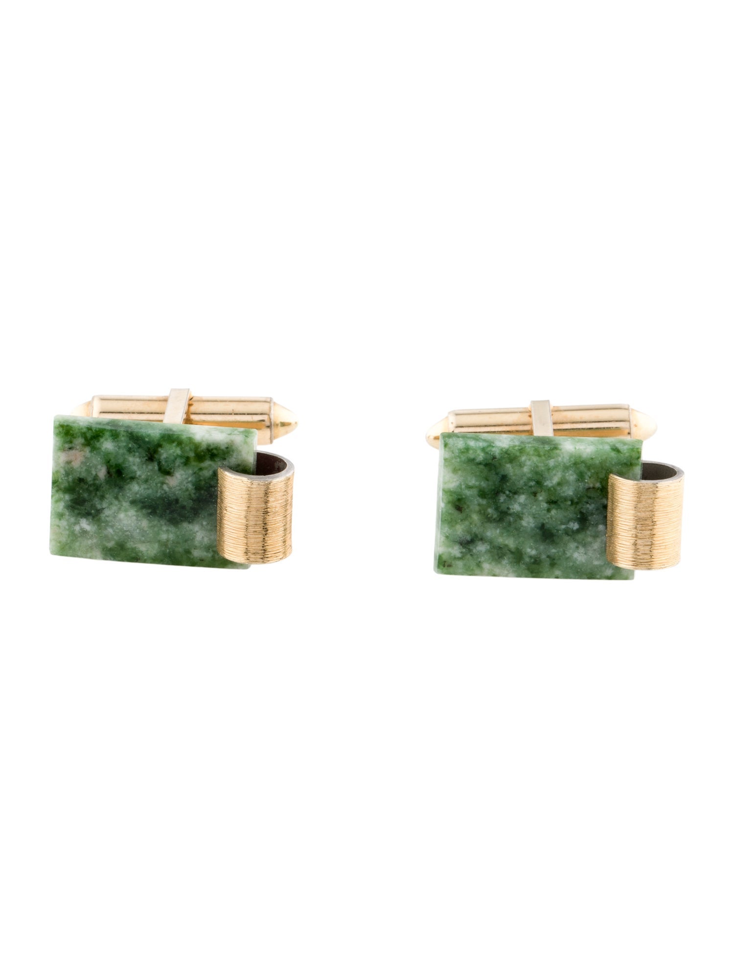 Cufflinks Krementz 14K Nephrite Cufflinks